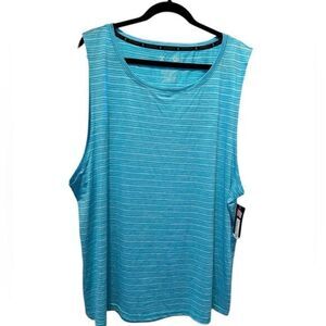 NWOT Xersion Plus Size Teal Green/White Athletic Tank Top Quick Dri - Size XXL